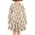 thumbnail image 3 of DISNIMO Girls Capybara Dress Kids Fruit Dress Long Sleeve Girls Fall Dress Size 3/4 Girl Dress Soft Girl Skater Dress Long Sleeve Girls Midi Dress Long Sleeve Twirly Dresses for Girls Children, 3 of 6