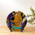 thumbnail image 3 of Lsque Scooby-Doo Pattern Ceramic Decorative Plate Decorative Plates with Display Stand Personalized Porcelain Plate Ceramic Ornaments for Wall Hanging Decoration-7in, 3 of 6