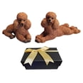 thumbnail image 2 of 2 juegos de estatua de perro caniche estatuilla de animales decoración de de de, 2 of 6