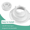 thumbnail image 2 of RV Plumbing Vent Cap RV Roof Vent Cap RV Roof Sewer Vent Cover for 1 to 2 3/8 Inch Pipe HJ403 Light Gray, 2 of 7