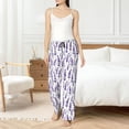 thumbnail image 5 of Uemuo Lavender Flowers Pattern Women's Wide Leg Palazzo Lounge Pants with Pockets Light Weight Loose Comfy Casual Pajama Pants-XX-Large, 5 of 9