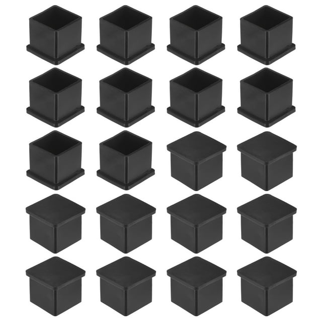 Uxcell Paquete de 20 Tapas de Pierna Cuadradas para Muebles, Tapas de Pierna de 0.86" (22mm) para Sillas/Mesas/Camas
