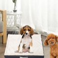 thumbnail image 4 of Cama cálida para perros Yuyangstore Cojín para dormir Perrera Manta suave Lavable Blanco y azul Almohadilla de cama, 4 of 8
