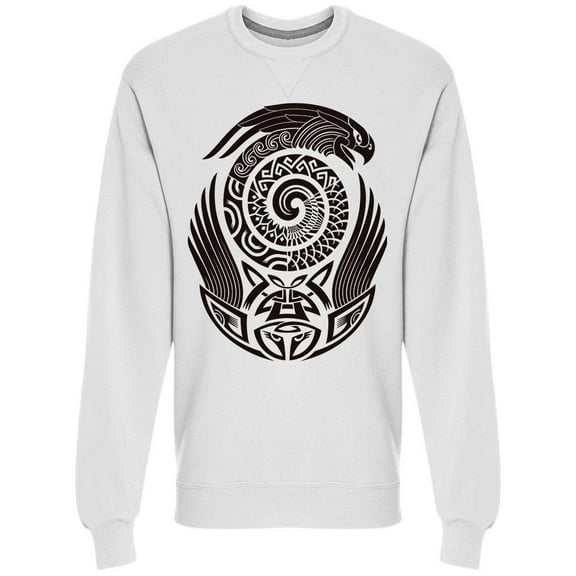 Tribal Tattoo Pattern Sweatshirt Men -Image by Shutterstock, Male Medium