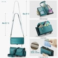 thumbnail image 3 of Compatible with Samsung Galaxy A36 5G Wallet Case, 10 Card Slots & 1 Zipper Coin Pocket & 1 Cash Slot & 1 Cash Pocket & Lanyard & Crossbody Strap & Kickstand & RFID Blocking Phone Case, Green, 3 of 10