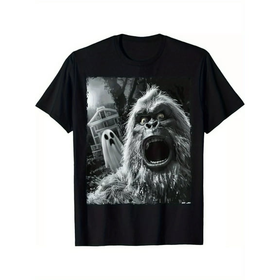 Big& Tall Men's, Men'S Sasquatch Graphic Tee- 100% Cotton, Casual Fit, Short Sleeve, Crew Neck T-Shirt for All Seasons, Plus Size