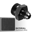 thumbnail image 4 of 6AN Flare to 10AN ORB O Ring Port Male Fuel Pump Rail Adapter Fuel Fitting Adapters for Car Auto Aluminum Alloy Black, 4 of 6
