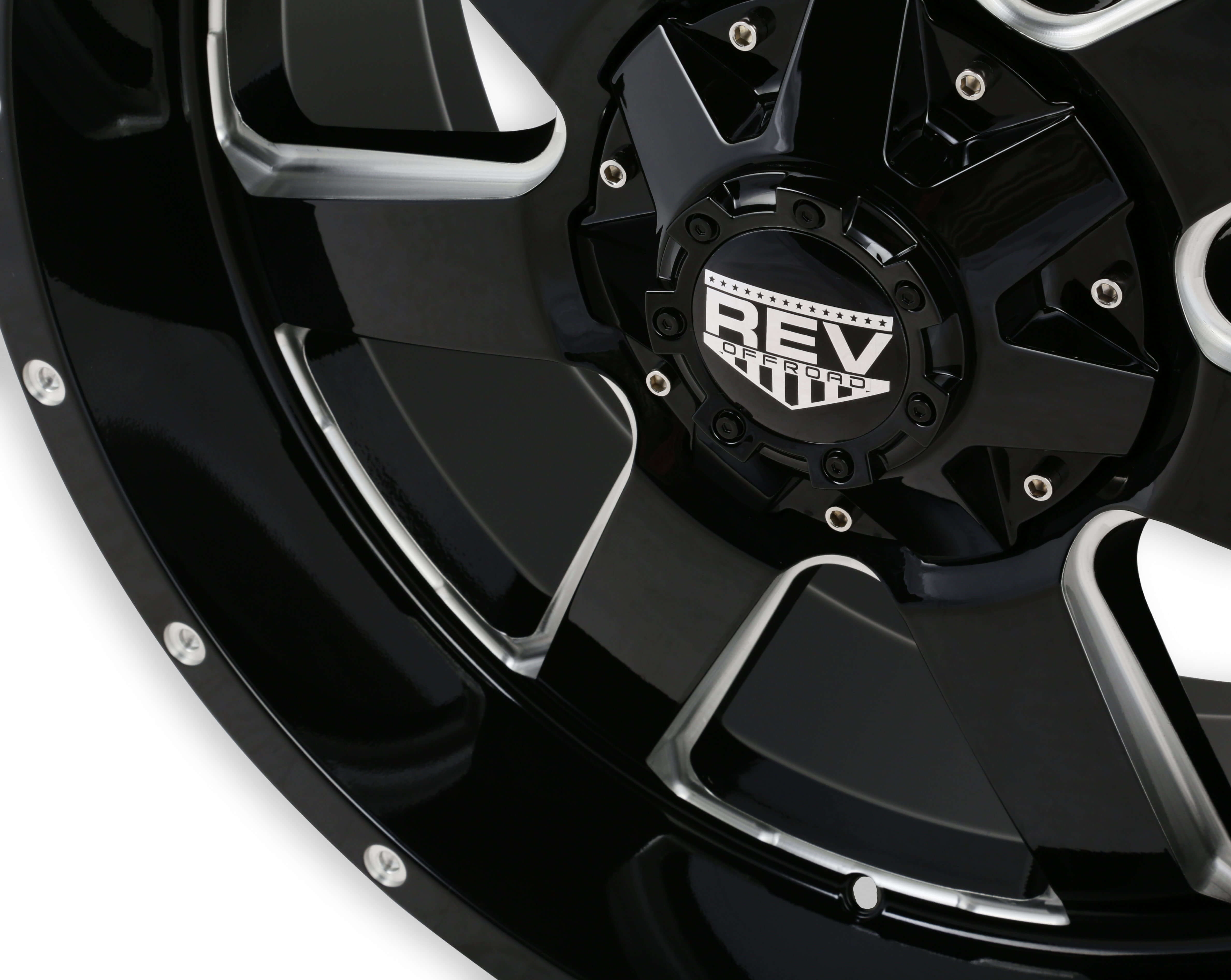 REV Wheels 885M-7908300 885 Series- 17x9 - 5.00 bs - 6x5.5/6x135 -Black/Machine Lip