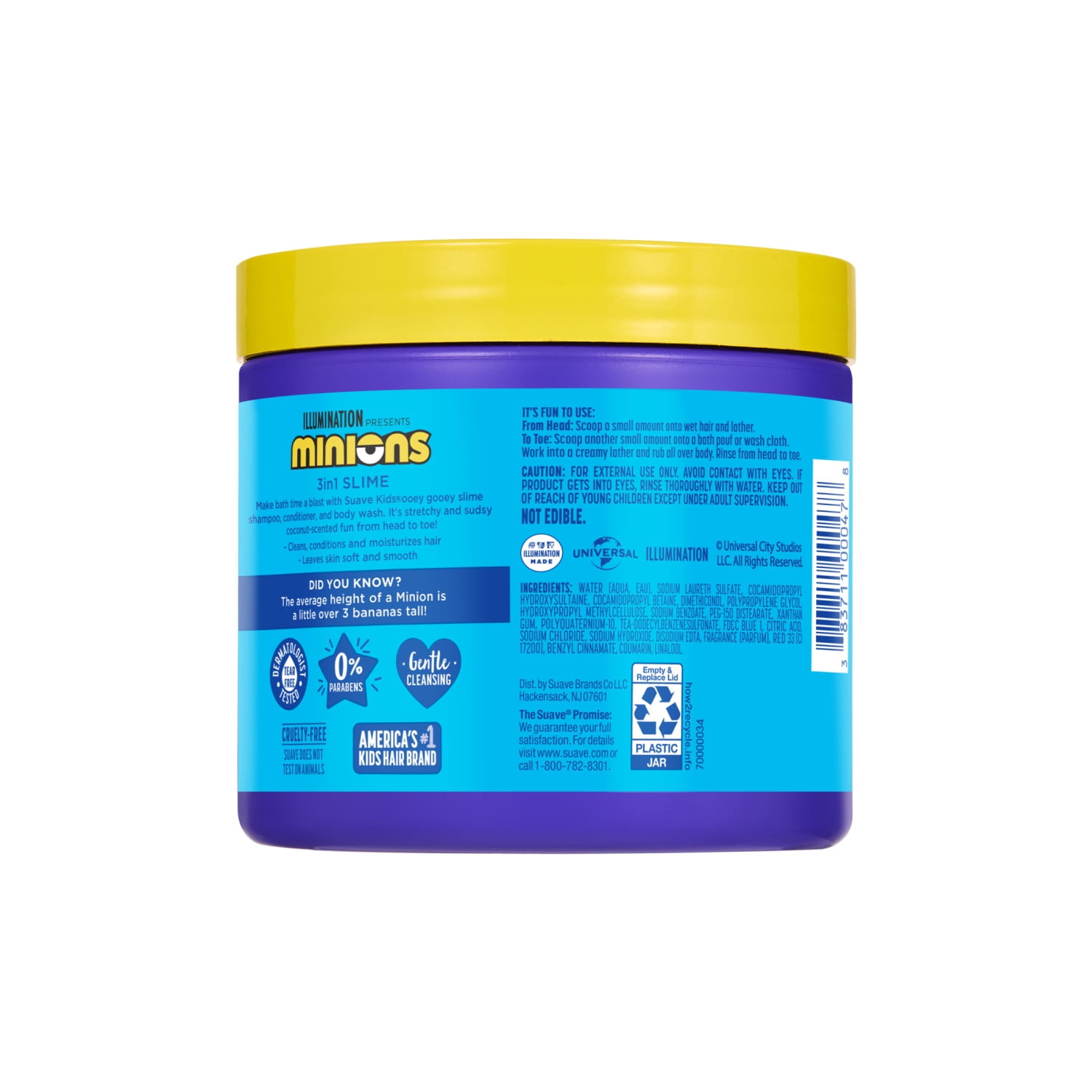 Suave Kids 3-in-1 Shampoo Conditioner & Body Wash, Minions, 28 oz