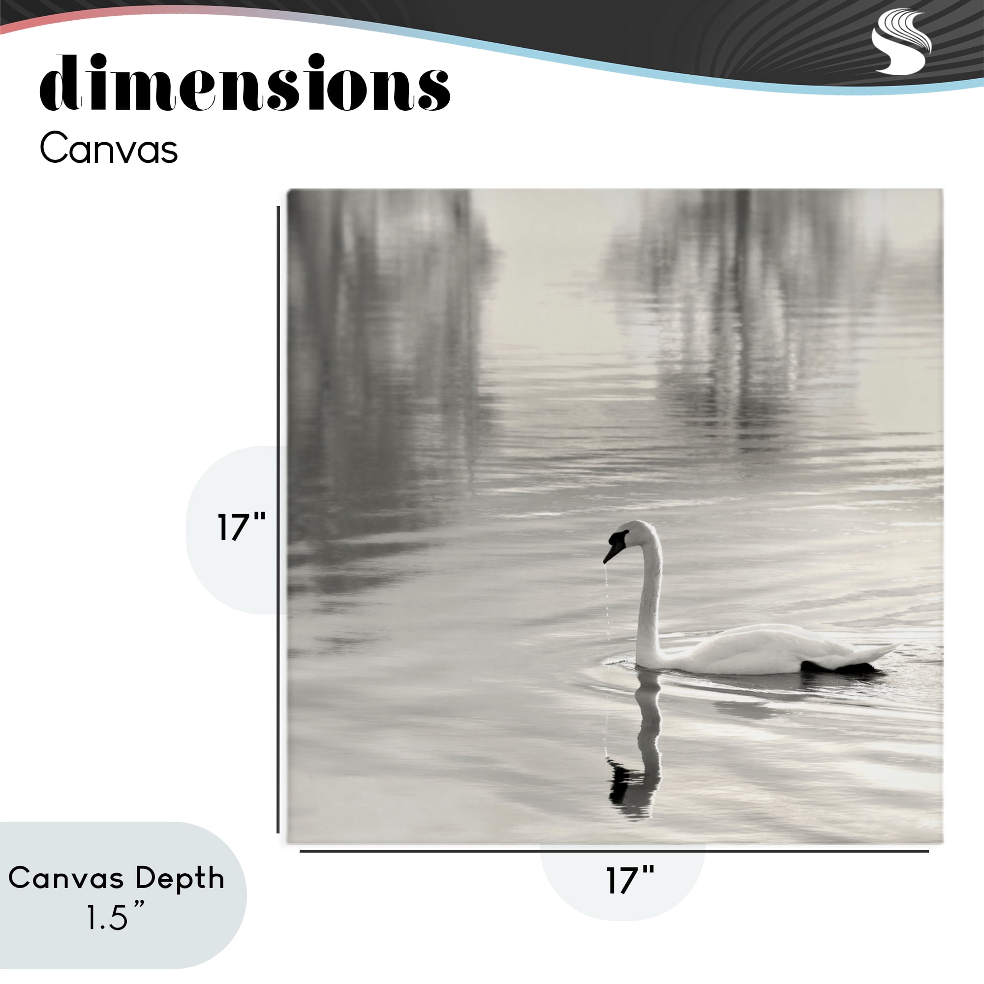 Stupell Industries Morning Sunlit Swan Canvas Wall Art, design by Nicholas Bell