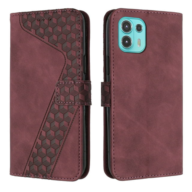 Compatible with Motorola Moto Edge 20 Fusion Case Wallet Design with Card Slots Magnetic Closure Cover