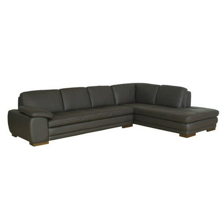 Wholesale Interiors Jaquenetta Reversed Leather Sectional