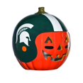 thumbnail image 1 of 212 Main CERPMMIST 10 in. NCAA Michigan State Spartans Ceramic Pumpkin Helmet, 1 of 1