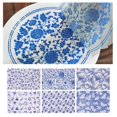 thumbnail image 3 of Ceramic Art Decals Flower Paper Transfer Paper pottery making supplies Blue Sticker Underglazed DIY, 3 of 8