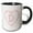 Black/White, variant on 3drose, Pink Hearts Valentine Day Elegant Monogram. Charming Initial D, 11oz Mug