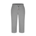 thumbnail image 6 of Maplenight Mens Capris Lounge Pants with Pockets Drawstring Elastic Waist Crop Pajama Pants, 6 of 8