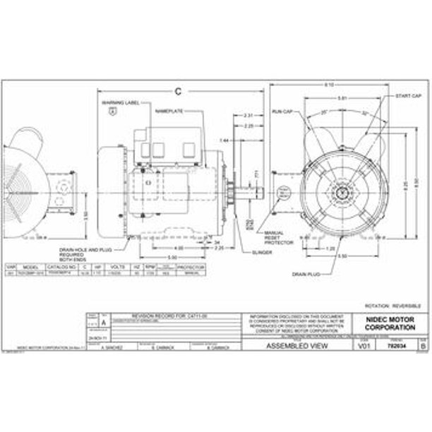 145t Frame Motor Shaft Size