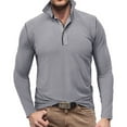 thumbnail image 2 of VSSSJ Casual Shirts for Men Big and Tall Solid Color Long Sleeve Button Collared Pullover Tops Casual Cozy Breathable Sport Basic Tshirts Gray XL, 2 of 7