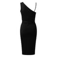 thumbnail image 4 of adviicd Wedding Guest Dresses For Women Women's Halter Neck Split Elegant Long Dress Bodycon for Evening Party Black S, 4 of 5