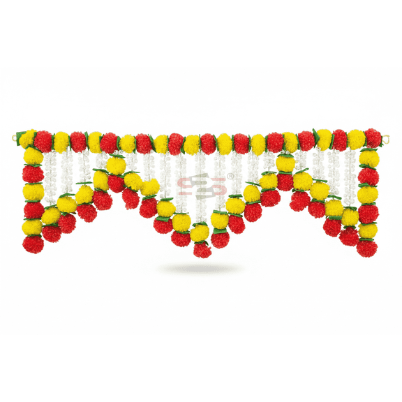 Indian store01 40 -inch Multicolor Marigold Flower Toran Handmade Artificial Door Garlands for Entrance and Home Decoration