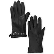 Leather Buckle Gloves