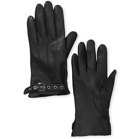 Leather Buckle Gloves