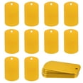 thumbnail image 1 of Uxcell Paquete de 20 Etiquetas en Blanco para Perros, 2" x 1.18" x 0.04" Etiquetas de Estampado de Metal, Etiquetas de Aluminio para Grabado/Manualidades [Amarillo], 1 of 1