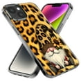 thumbnail image 2 of MUNDAZE Apple iPhone 13 Mini Shockproof Clear Hybrid Protective Phone Case Gnome Sunflower Leopard Cover, 2 of 5