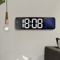 thumbnail image 4 of Mirror Large Digital LED Clock Home Electronic Alarm Clock Large Screen Plug In Clock Wall Mounted, 4 of 12