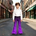 thumbnail image 5 of Girls Bell Bottom Pants High Waist Baggy Wide Leg Pants Back to School Clothes Gradient Pants Size 5-16 Years, 5 of 6