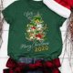 thumbnail image 2 of Camisas de Navidad Para Mujer, Manga Corta, Casual, Copo de Nieve de Papá Noel, Divertidas Camisetas Con Estampado Odeerbi ODB205444, 2 of 8