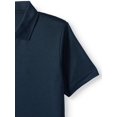 thumbnail image 2 of Wonder Nation Boys School Uniform Short Sleeve Performance Polo Shirt, 2-Pack Value Bundle, Sizes 4-18 & Husky, 2 of 3