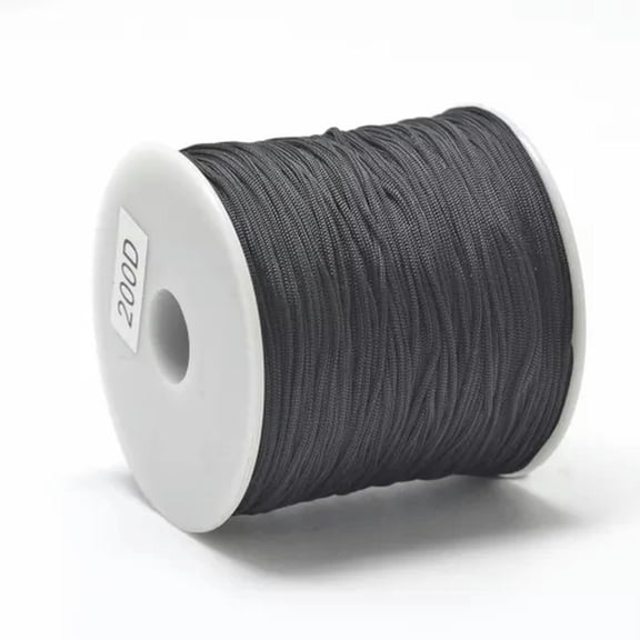 U8MO 120~130m/roll Polyester Craft Cords Jewelry Beading Thread Bracelet String 0.8mm-Black