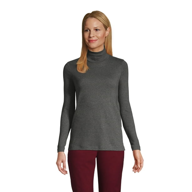 Lands' End Women's Supima Cotton Long Sleeve Turtleneck