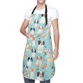 thumbnail image 2 of Zufioo Colorful Dog Print Adult Waterproof Apron, Cooking Apron, Flower Arranging and Painting Apron-Adjustable Straps, with Pockets, Kitchen Supplies-One Size, 2 of 9