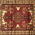 thumbnail image 1 of Ahgly Company Indoor Square Persian Brown Traditional Area Rugs, 6' Square, 1 of 4