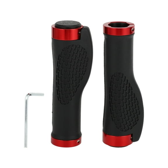 Unique Bargains Bike Handlebar Grips Covers 125mm Long Lightweight Bicycle End Grips Protector Red 1 Set