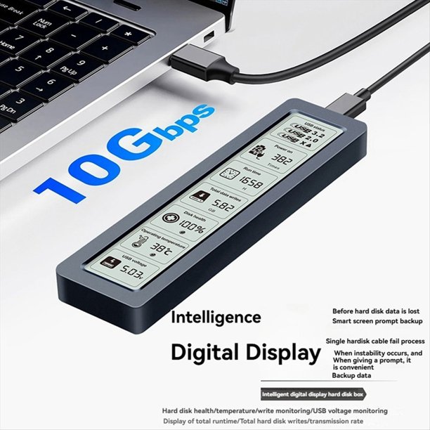 Estuche para SSD M.2 NVMe USB3.2 Gen2 Tipo C 10 Gbps PCIe NVME Caja de Disco Aluminio Sin Herramientas