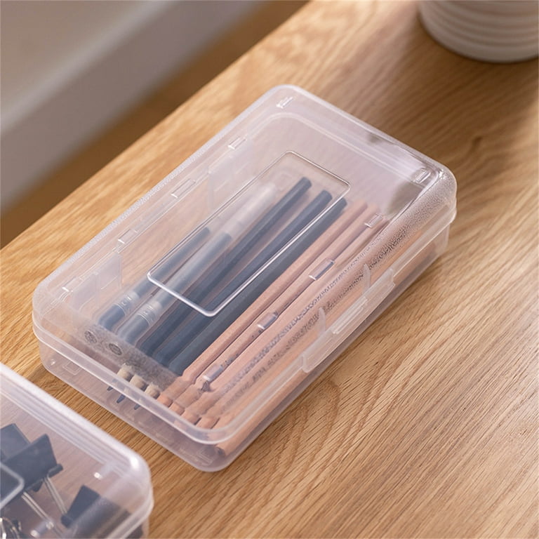 XMMSWDLA Large Capacity Pencil Box, Office Supplies Storage Organizer Box, Brush  Painting Pencils Storage Box Watercolor Pen Container Drawing Tools White  School Supplies 