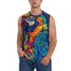thumbnail image 1 of Fotbe Vibrant Rainbow Parrot Fantasy Men's Camiseta sin Mangas Estampada para Hombres, Playera Casual para Gimnasio, Entrenamiento, Playa-XX-Large, 1 of 7