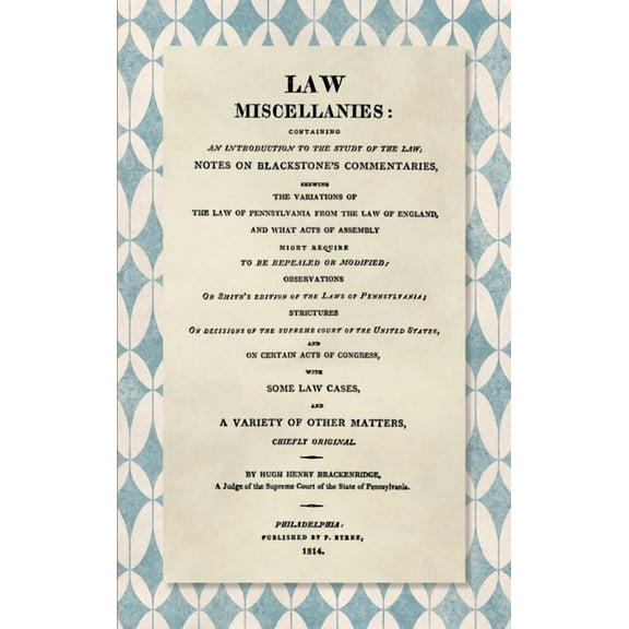 Law Miscellanies [1814] (Hardcover)