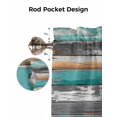 thumbnail image 5 of Coastal Style Valances for Windows Vintage Green Brown Stripes Wood Grain Kitchen Valance Curtain Rod Pocket Small Curtains for Cafe Bathroom Laundry Basement 42" x 12", 5 of 8