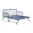 thumbnail image 2 of Weston Home Luca Metal Twin Daybed with Lift-up Trundle, Navy Blue, 2 of 10