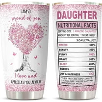 Daughter Gift from Mom/Dad Tumbler, Gifts for Daughter from Mother/Father - To My Daughter - Mothers Day Graduation Christmas Birthday Gift Ideas for Daughter, Gift for Adult Daughter Cup 20oz