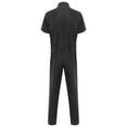 thumbnail image 3 of Jowowha Men's Work Overalls One Piece Mechanics Workwear Lightweight Jumpsuits Short Sleeve Suits Black L, 3 of 5