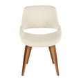 thumbnail image 6 of Fabrico Mid-Century Modern Dining/Accent Chair in Walnut and Cream Noise Fabric by LumiSource - Set of 2, 6 of 7