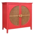thumbnail image 2 of Sideboard Buffet Cabinet with 2 Rattan Doors, Freestanding Wood Accent Storage Cabinet Console Table, 2 of 8