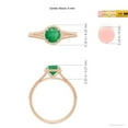 thumbnail image 5 of ANGARA Natural Emerald Twist Rope Split Shank Ring in 14K Rose Gold for Women (Size-6mm) | May Birthstone, Birthday, Anniversary, Jewelry Gift for Women | Natural Emerald Ring, 5 of 10