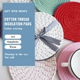 thumbnail image 2 of Amerteer 100% Pure Cotton Potholders Set Trivets Set Thread Weave Hot Pot Holders Set (Set of 3) Stylish Coasters, Hot Pads, Hot Mats,Spoon Rest For Cooking and Baking by Diameter 7 Inches (Blue), 2 of 7