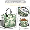 thumbnail image 5 of OBREWU Green Toile De Jouy Pattern Women's Insulated Leakproof Large Lunch Bag, Oxford Cloth, 5 of 7